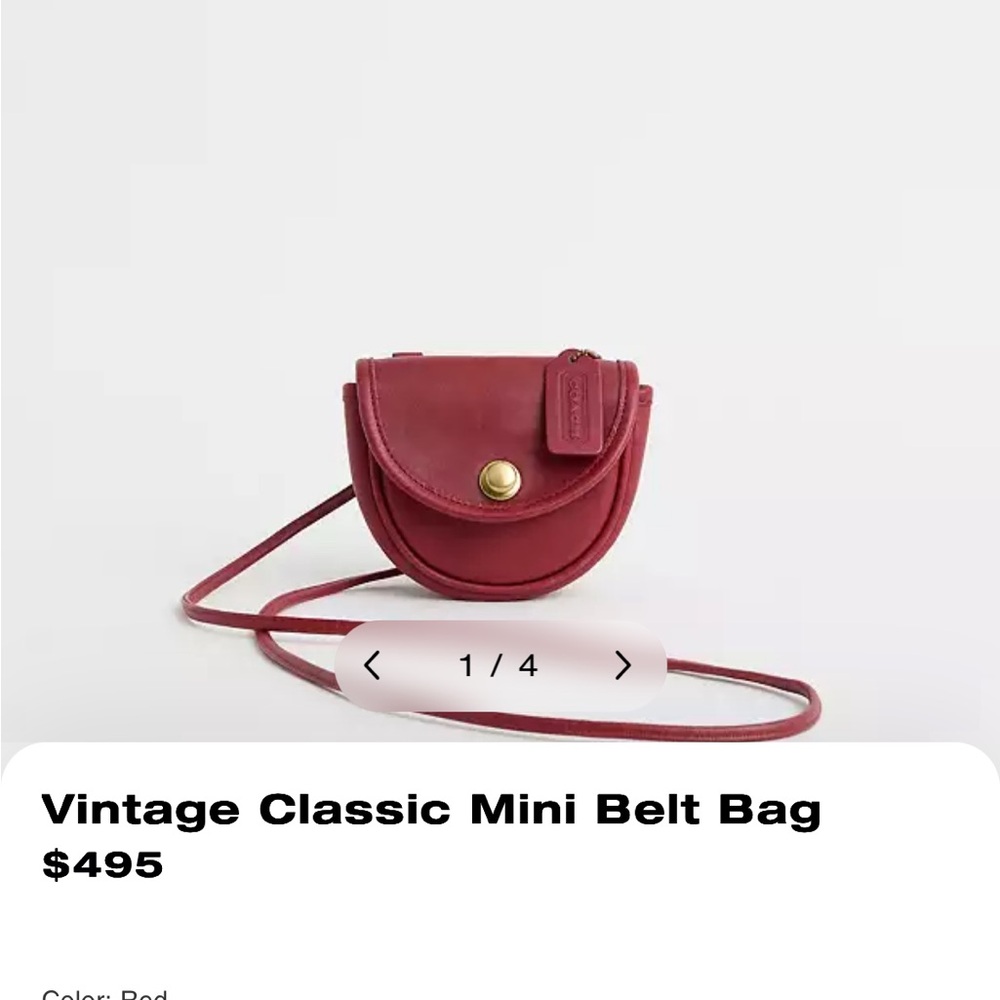 Coach Vintage Y2K Mini Belt Bag/ Crossbody with Removable Strap #0099-329 - Picture 15 of 16